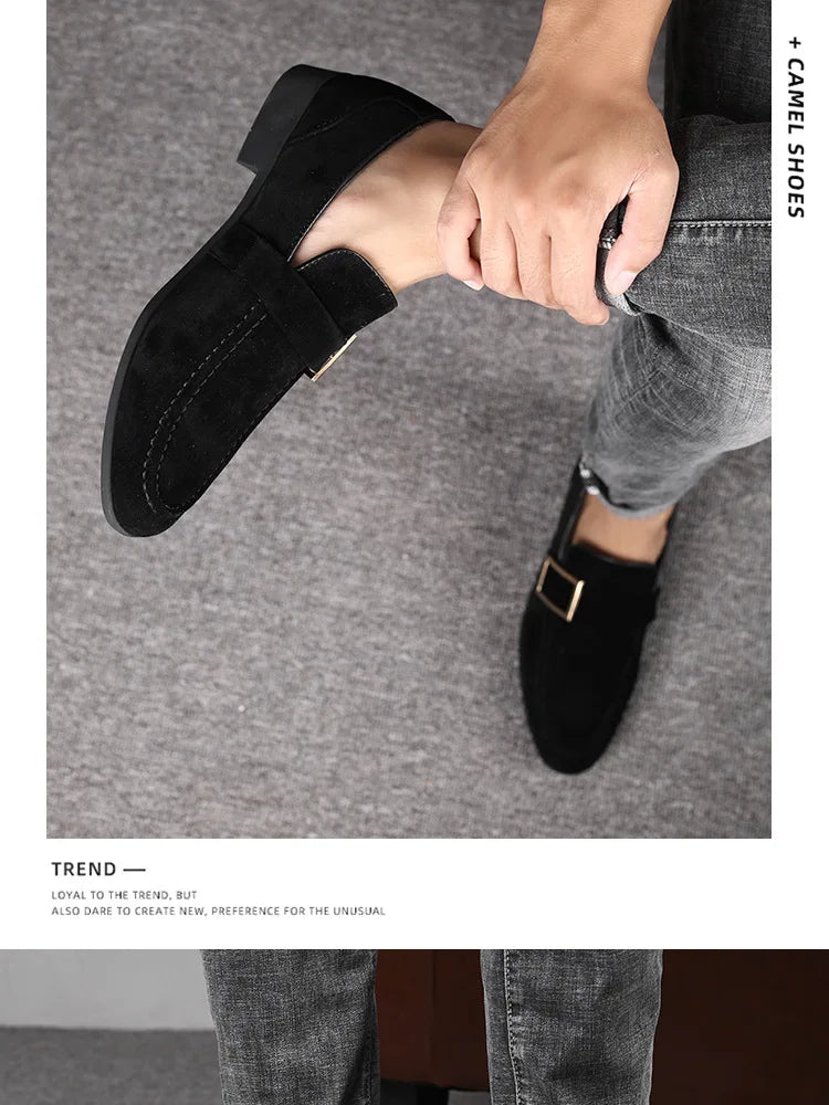 New Mens Casual Business Shoes Loafers Men Dress Shoes Faux Suede Driving Shoes Fashion Formal Shoes for Men Sneakers2023