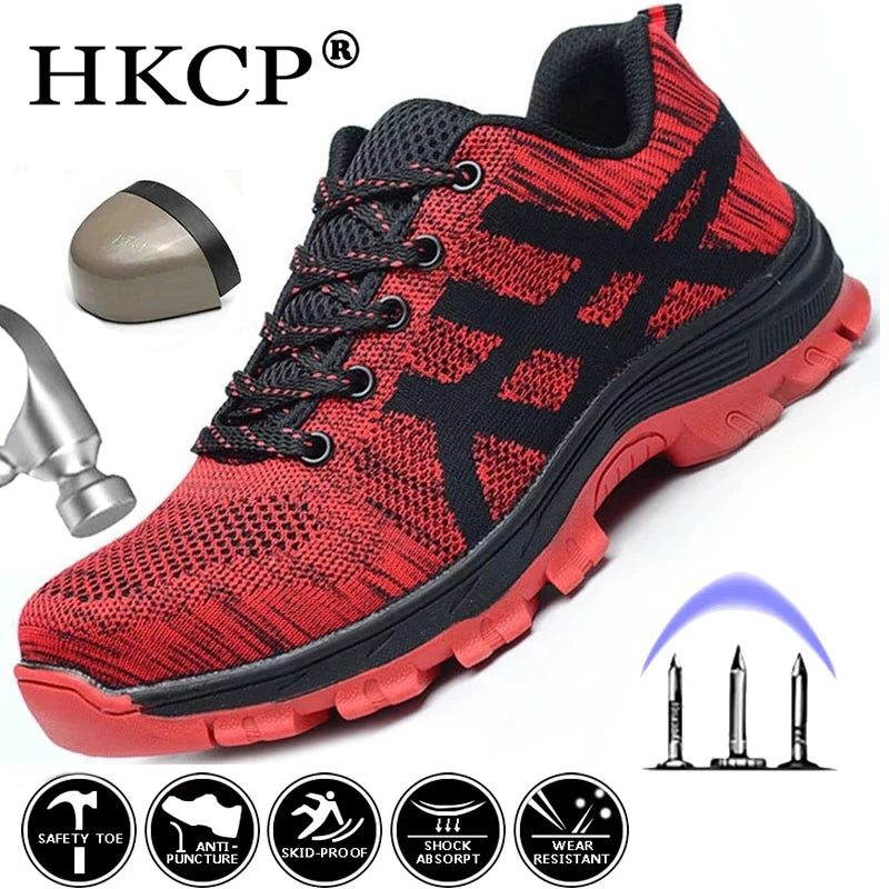 Work Sneakers Men Indestructible Steel Toe Work Shoes Safety Boot Men Shoes Anti-puncture Breathable Working Shoes For Men 48 50