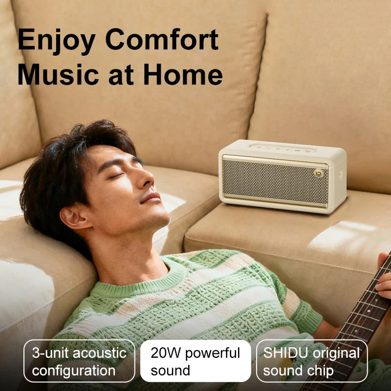 SHIDU P12 Portable Bluetooth Speaker Hi-Fi Sound for Home & Outdoor Activities