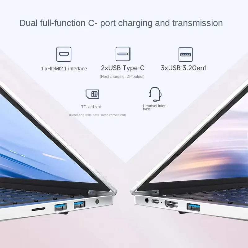 Ultra AI Lightweight 15.6inch Portable Laptop for Students and Business New Intel Celeron N5095 Computer with Wireless Feature