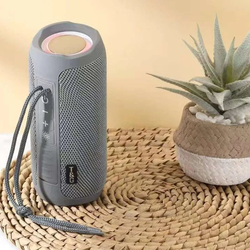 TG227 Portable Outdoor Waterproof Wireless Speaker Mini Bass Subwoofer Column Boombox RGB TF Card FM Radio Support Plastic
