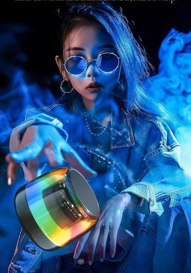 RGB Wireless BT Speaker, High Sound Quality, Super Bass, Ultra-long Outdoor Battery Life, Subwoofer Audio System