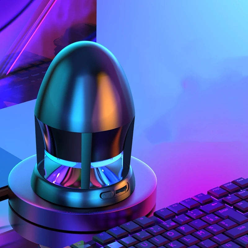 Rocket-shaped Wireless Subwoofer Speaker, Universal Wired Gaming Speaker