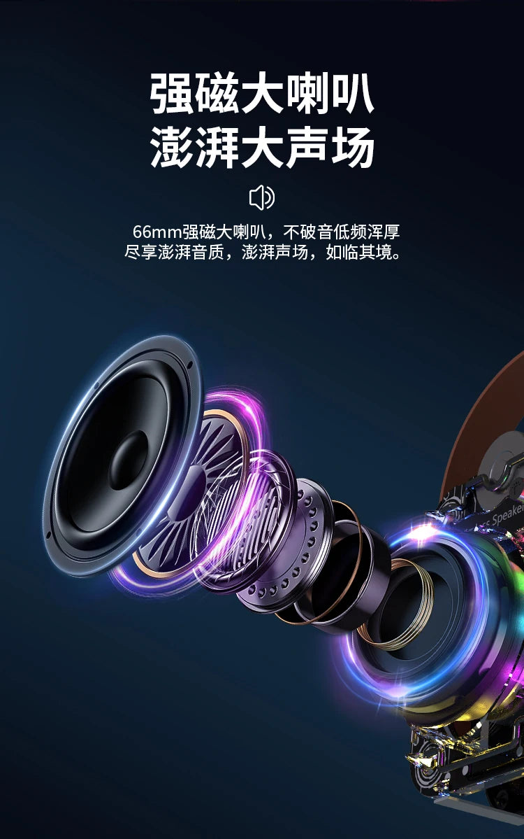 LS12 Transparent Mecha RGB Pickup Rhythm Light Game Portable Blue Tooth Mini Speaker Camping Heavy Bass Party Music Box