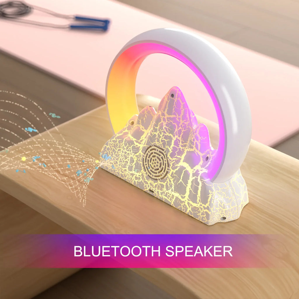 Wireless Charging Sunrise Lamp with Bluetooth Speaker, Smart Mood Light