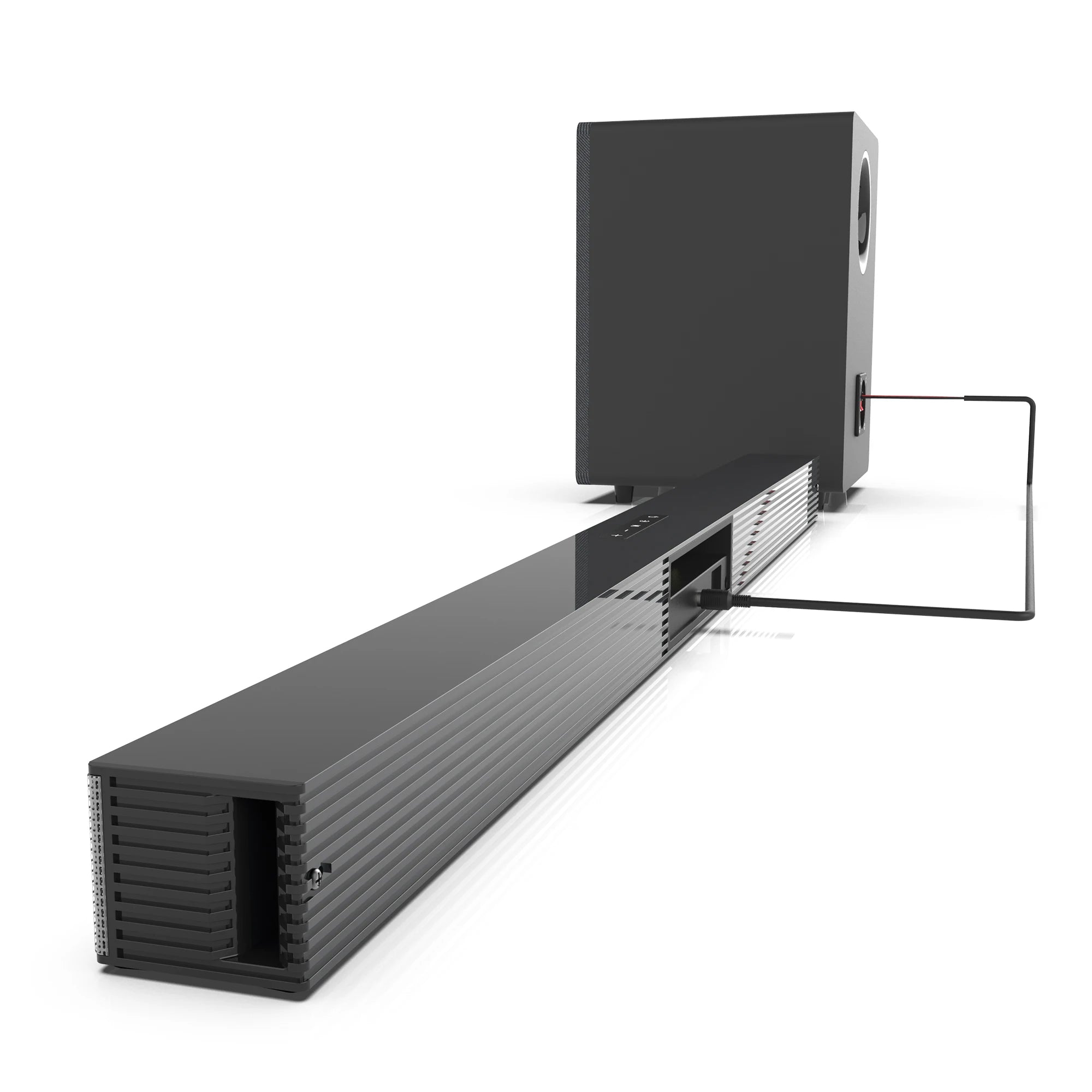 84W TV Sound Bar with Subwoofer Box Soundbar 2.1 Wireless Speaker Home Theater Surround Sound System Aux/USB/Optical/Coaxial/RCA