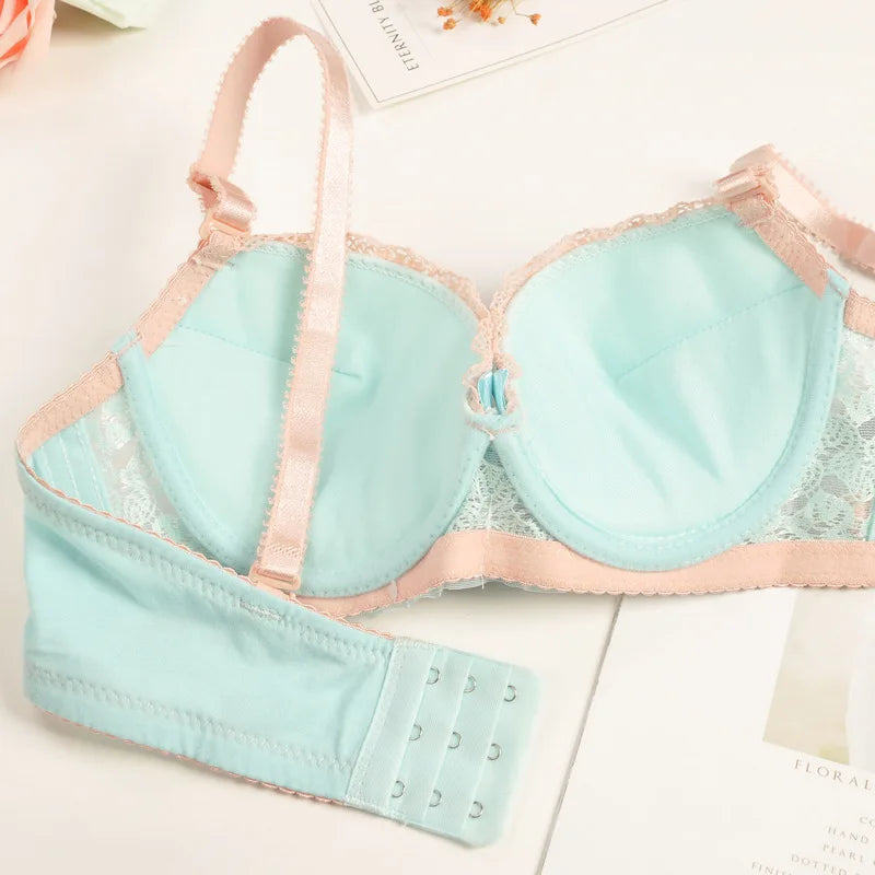 Push-up Bra and Panty Sets  Beauty Back Sexy Women's Underwear Set Lace Female Brassiere Embroidery Lingerie Set