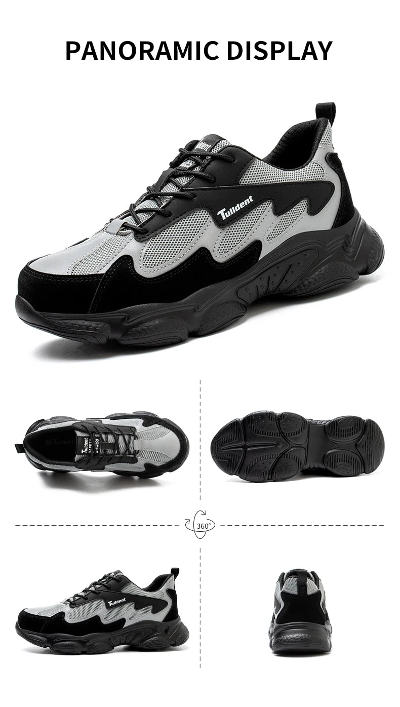 Safety Work Shoes Men Anti-Smashing Indestructible Steel Toe Cap Puncture-Proof shoes Lightweight Male Sofe Women Cosy Sneakers