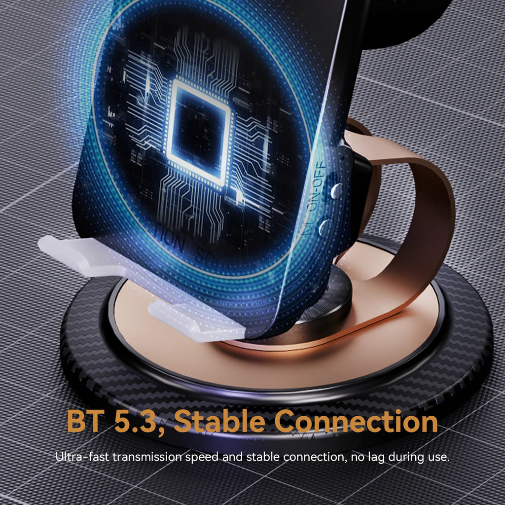 Wireless Induction Speaker- Portable Speaker Phone Stand with 360° Rotation Phone Holder