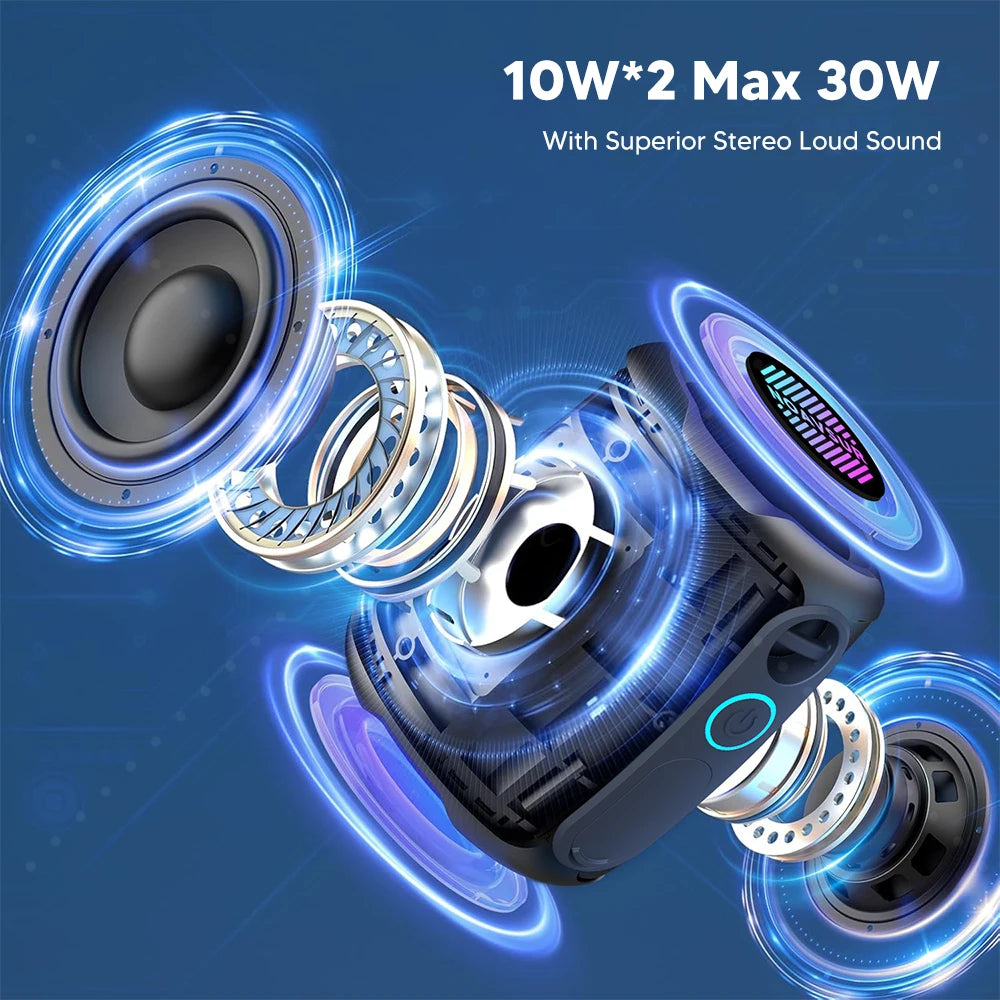 OEM 30-Watt TWS Portable Bluetooth Speaker Deep Bass IPX6 Waterproof New Design for Home Computer Mobile Phone Good Quality