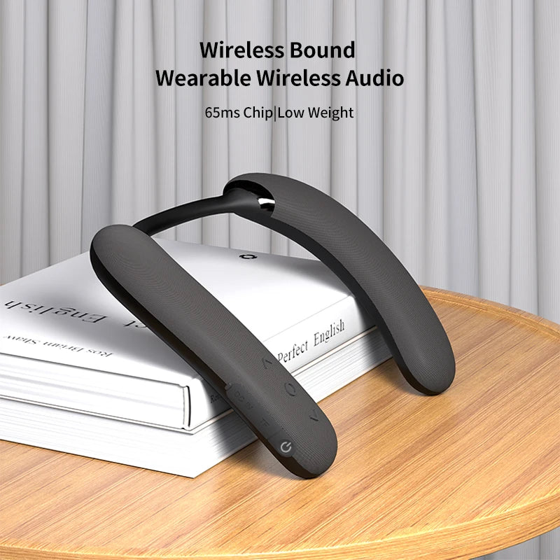 Professional Portable BT Wireless Sports Hanging Neck Speaker Fabric Cover Travel Gaming Speakers