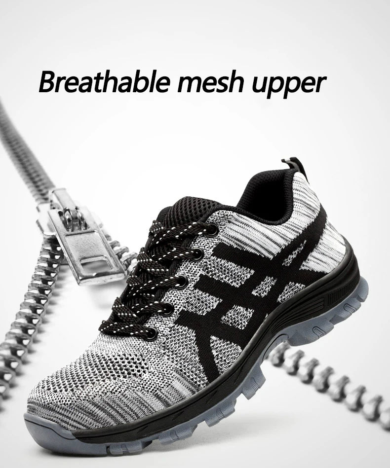 Work Sneakers Men Indestructible Steel Toe Work Shoes Safety Boot Men Shoes Anti-puncture Breathable Working Shoes For Men 48 50