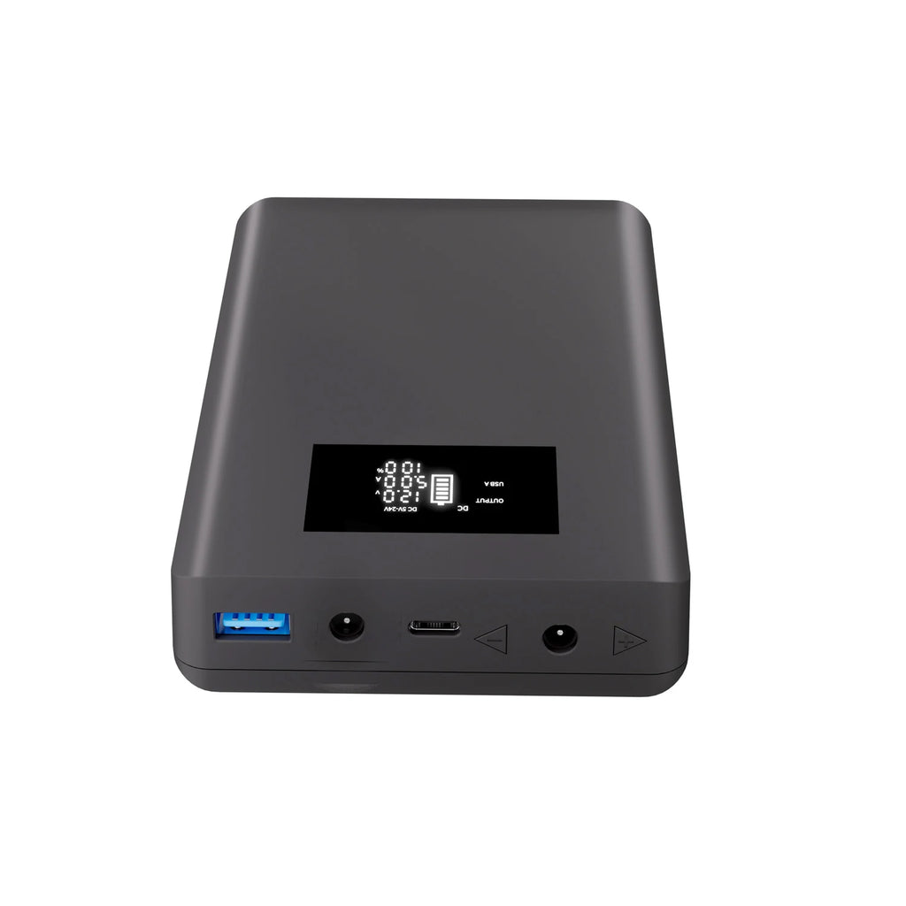 PWEITE DC UPS Power Bank 12V 3A PD 100W DC Output 15V 19V 20V 24V 12V 3.75A 4A 5A PowerBank for Wifi Router Laptop CPAP Dashcam