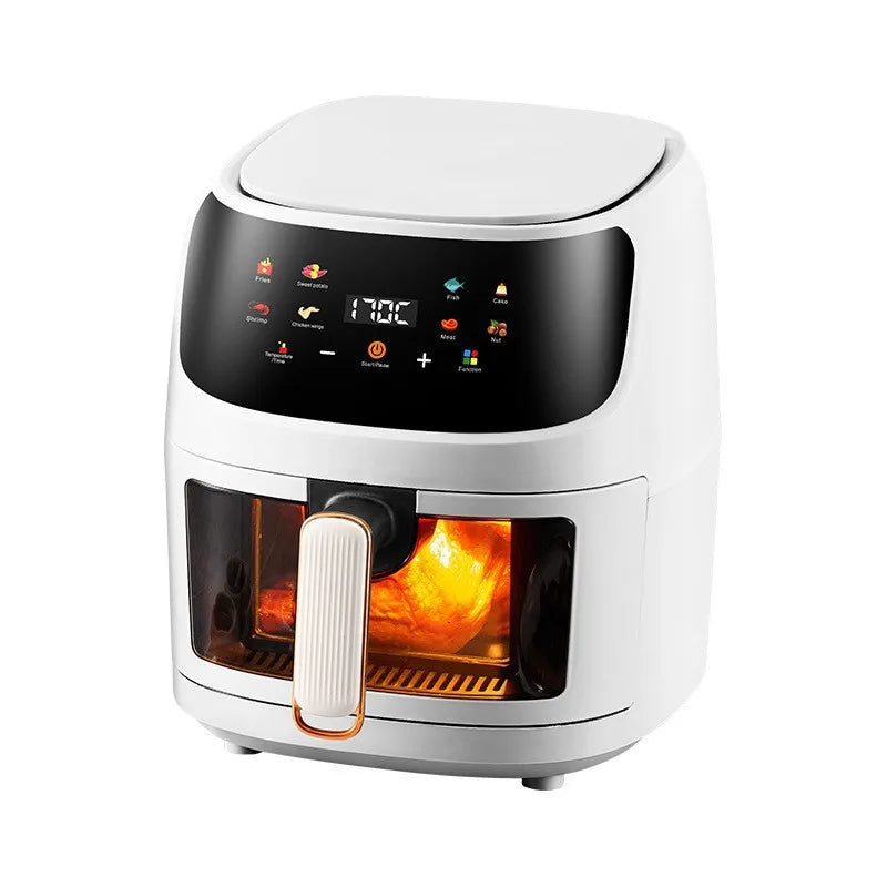8L Modern Visual Smart Air Fryer Household All-in-One Color Touch Screen Plastic Electric Energy Efficient Class Eco-friendly