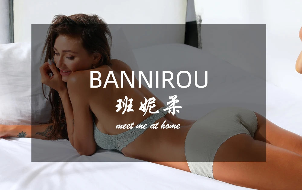 1 Set Women's Lingerie Sexy Lace Bra Thongs Set Woman Underwear Bralette Push Up Tube Tops Bras Panties Suit For Lady BANNIROU