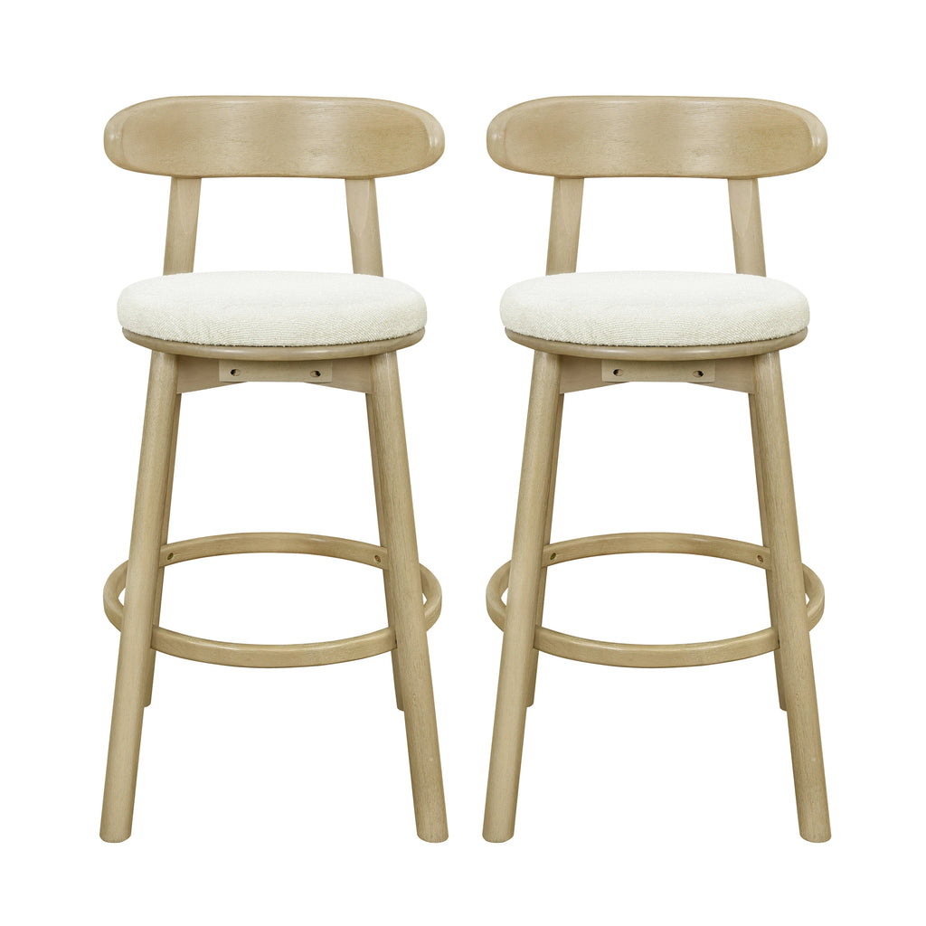 Modern Adjustable Round Cushion Bar Stools with Iron Base for Home Bar & Commercial Use