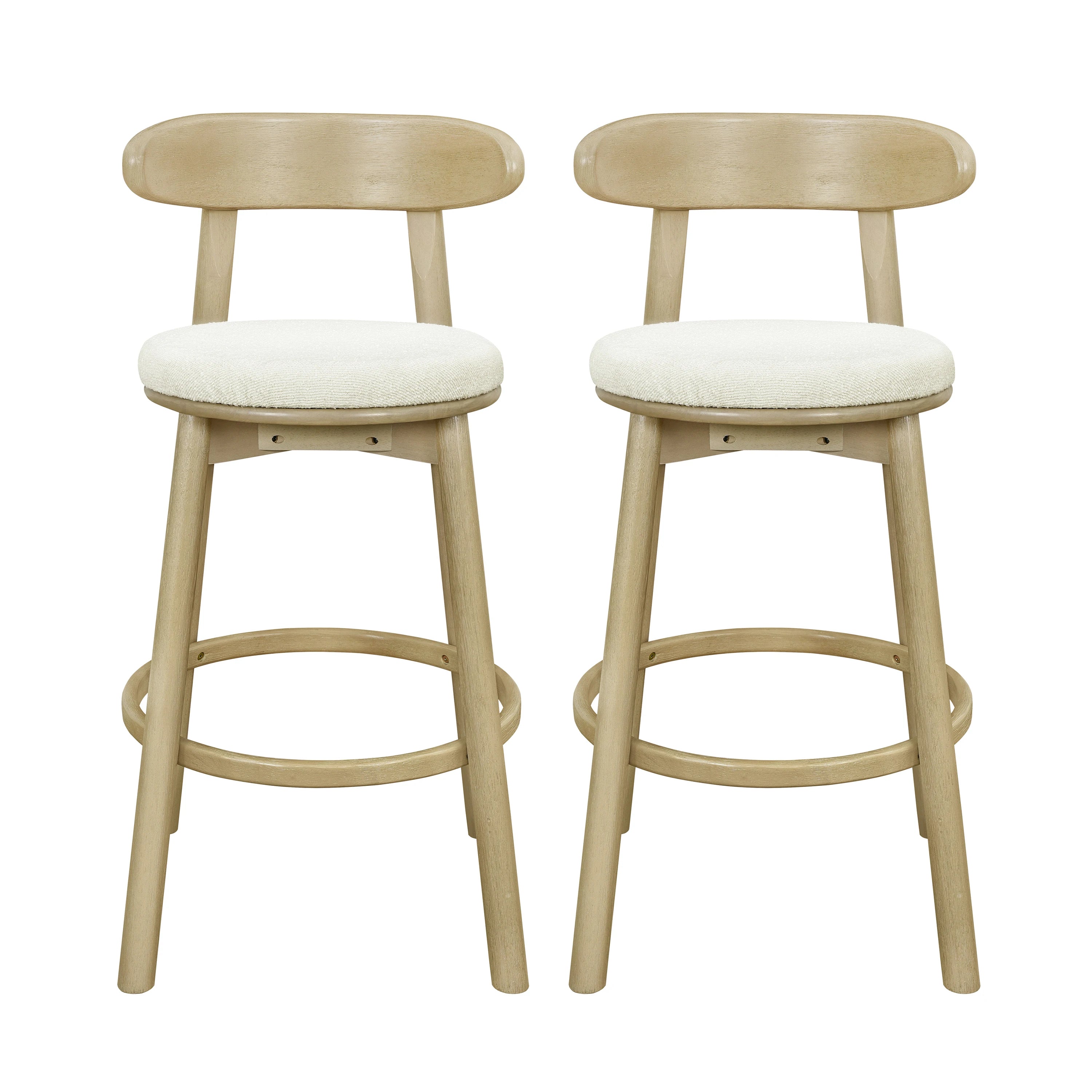 Modern Adjustable Round Cushion Bar Stools with Iron Base for Home Bar & Commercial Use