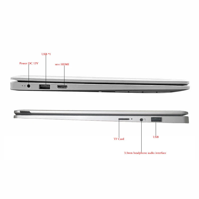 15.6-Inch Ultra-Thin Laptop Intel N5095 Quad-Core 2.1GHz 1TB SSD Windows 11 Education Fingerprint Recognition Built-in for