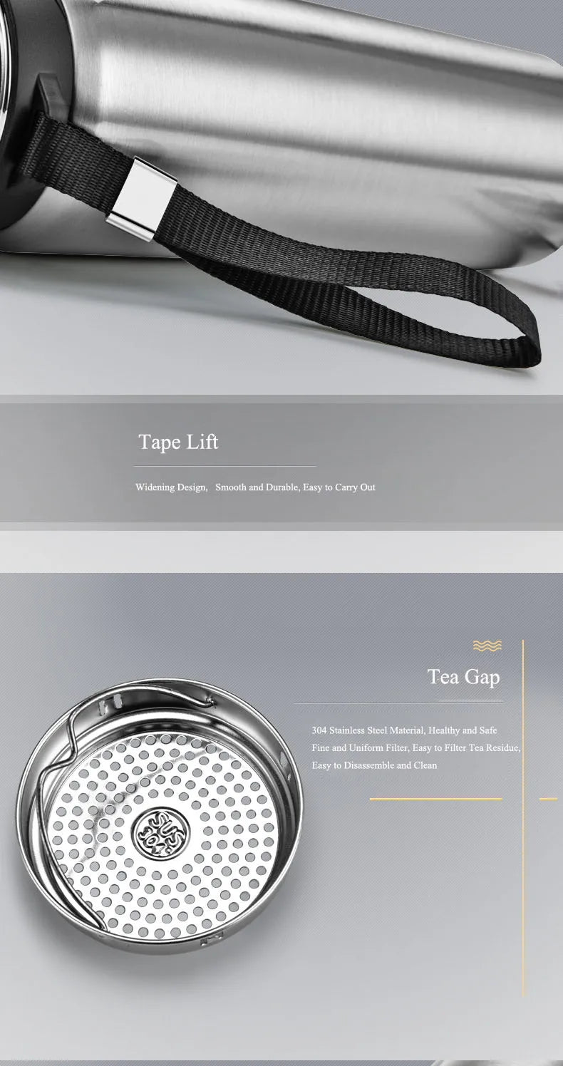 Thermo Pot Thermos Bottle 1800ML Double Wall Stainless Steel Insulated Vacuum Flask Drinkware Cup Thermal Mug Water Bottle
