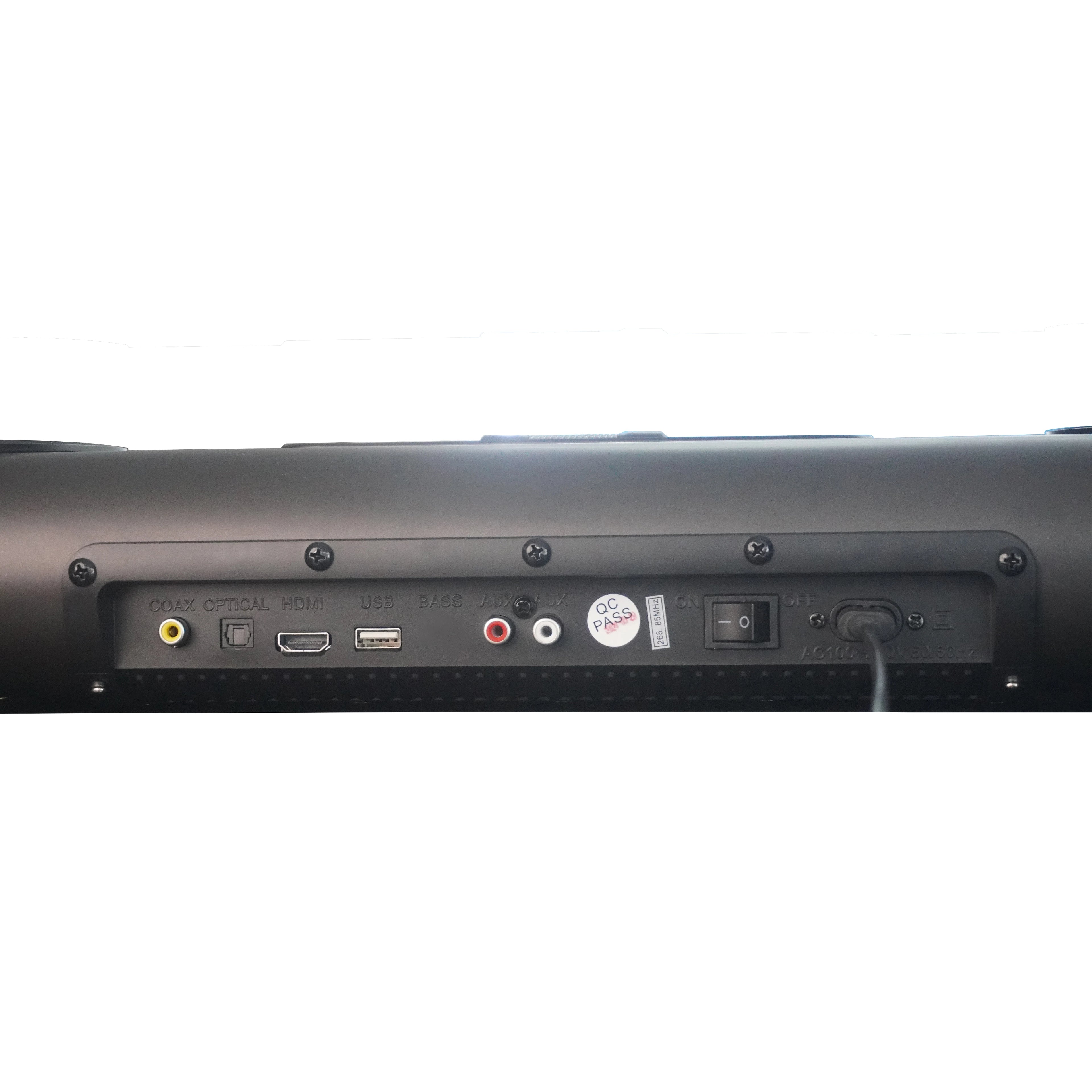 2.1CH for Bluetooth Home Theatre Soundbar with Built-In Subwoofer & Wireless Microphone Plastic Speaker Cases for Family Karaoke