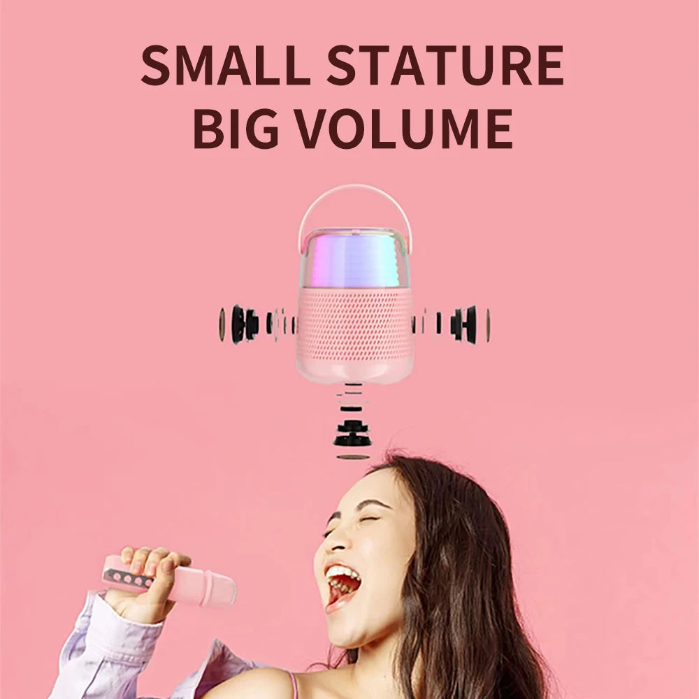 Cyboris Y1 Mini Karaoke Player Wireless Speakers Portable Microphone BT Speaker Sound Family Party Karaoke Subwoofer Boombox