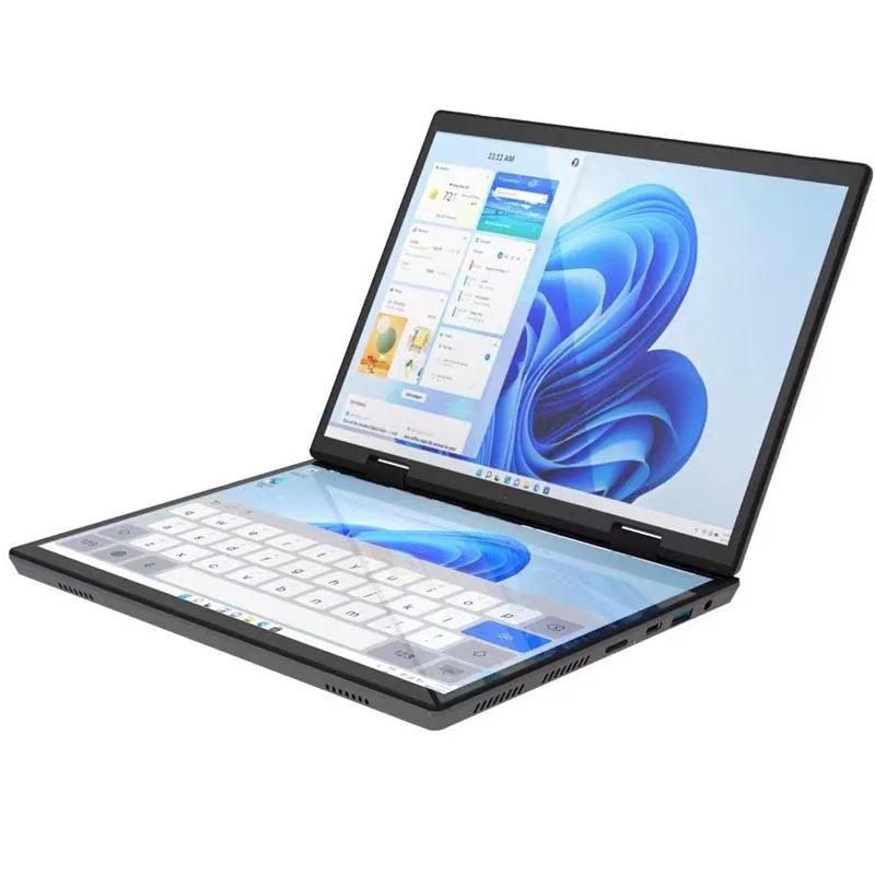 10.5" 12th Gen Intel N100 Dual Screen 360° Yoga Laptop 2 * 10.5 Inch 2.5K Touch IPS Win 11 Pro Mini PC 2 in 1 Notebook WiFi
