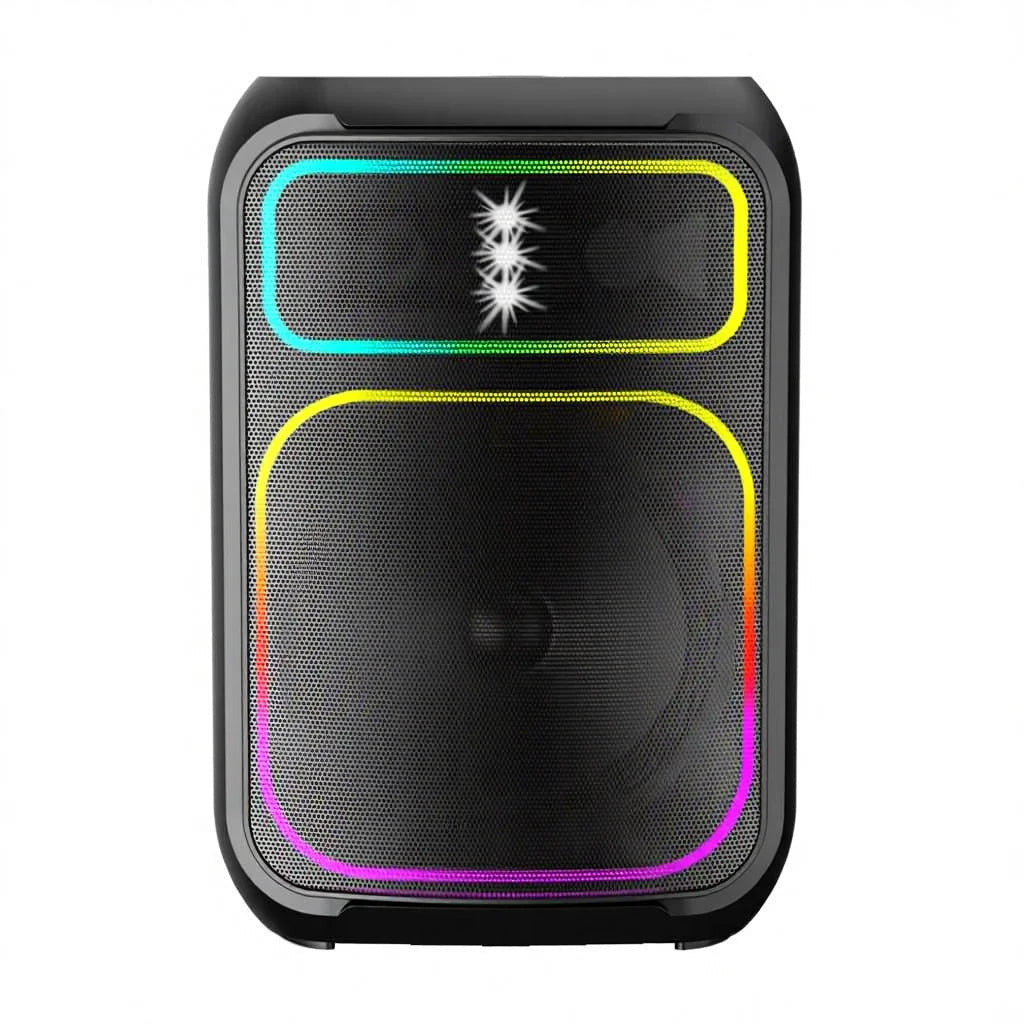 Powerful Wireless Bluetooth Boombox Speaker With Microphone for Portable Karaoke and DJ Party