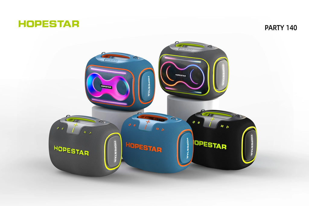 HOPESTAR Party140 Portable Wireless Speaker Stereo Audio System Waterproof Home System Subwoofer Caixa De Som Speaker With Mic