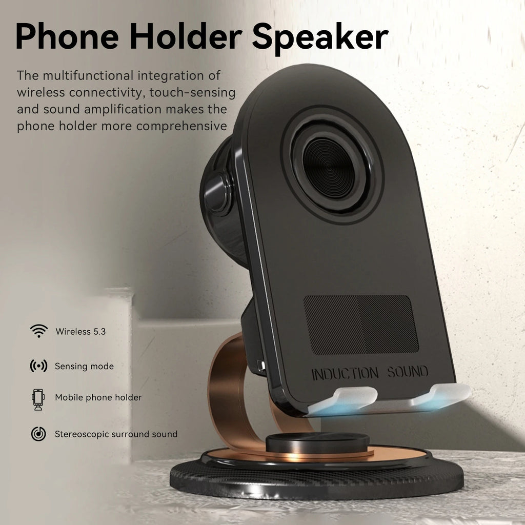 H58 Sensing Model Elder Phone Speaker 360 Degree Rotation Stand BT Speaker Creative Gift Customizable OEM Stock Battery Powered