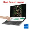 Topton 16 Inch IPS + 14'' Touch Dual Screen Gaming Laptop I7 9750H Max 64GB 4TB Slim Gamer Notebook Office Design Computer PC