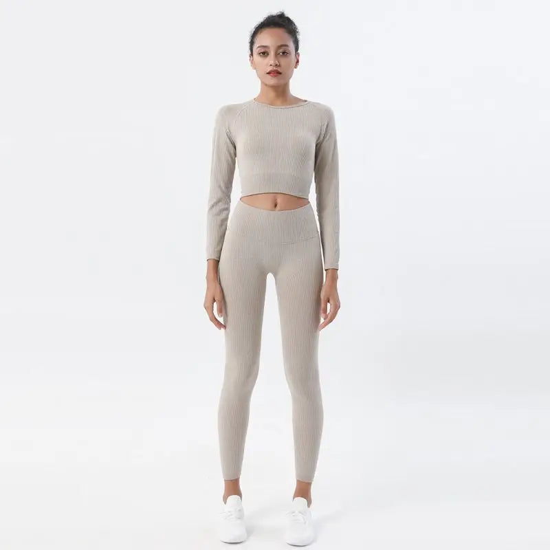 2 Piece Set Women Workout Clothes Yoga Set Seamless Women Gym Clothing Athletic Sports Suit Women Sports Bra and Leggings Set