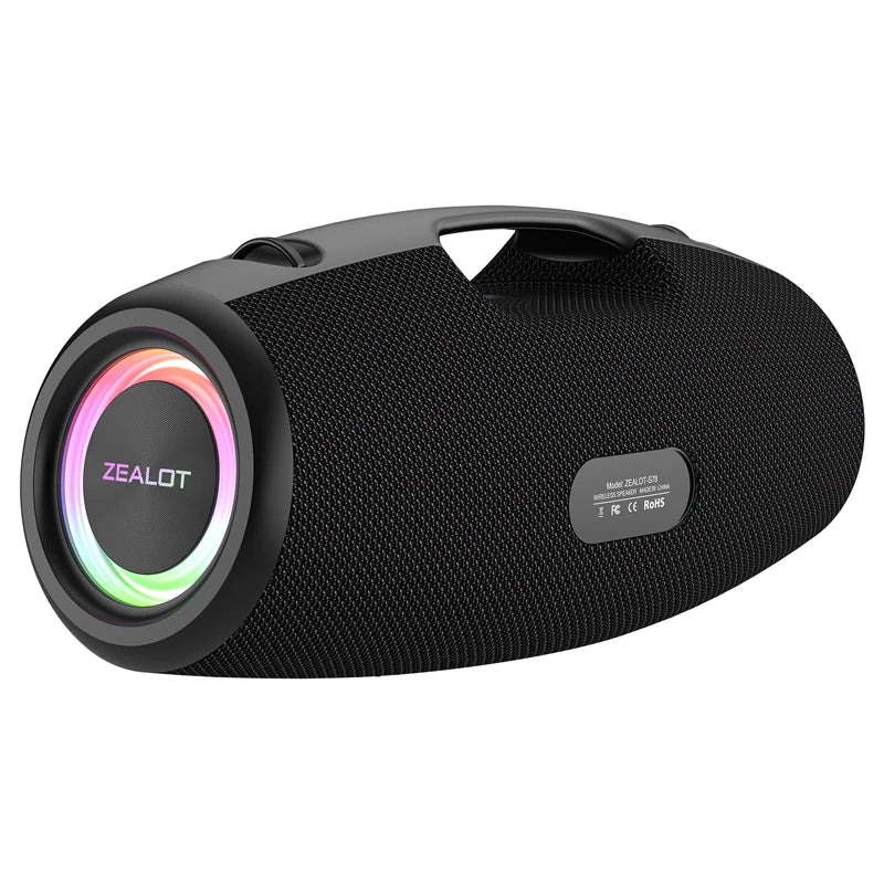 Zealot S78 Outdoors Party Speaker Professional Bluetooths 100W Bass Powered Portable Subwoofer Wireless LED Light Hifi Speaker