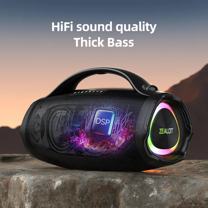 Zealot S98 Outdoor Party Speaker Professional Bluetooths 160W Bass Powered Portable Subwoofer Wireless LED Light Hifi Speaker