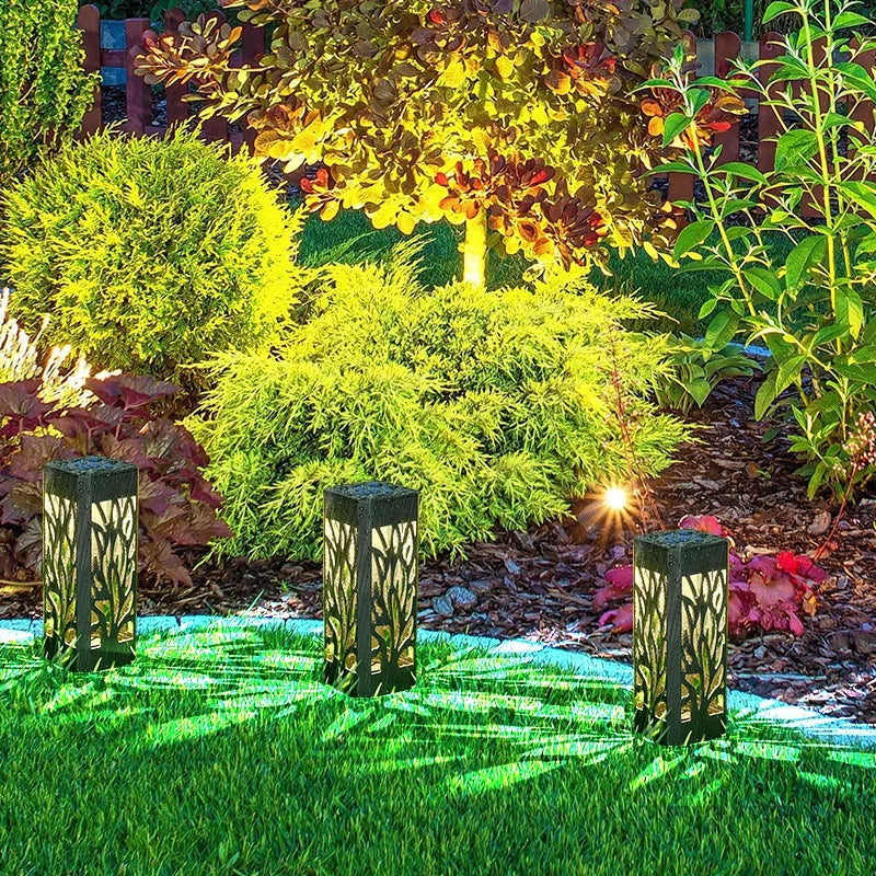 Solar Lights Outdoor with Solar Panel Pathway Lights IP65 Waterproof Garden Lights Auto ON/Off for Landscape Pathway Patio Decor