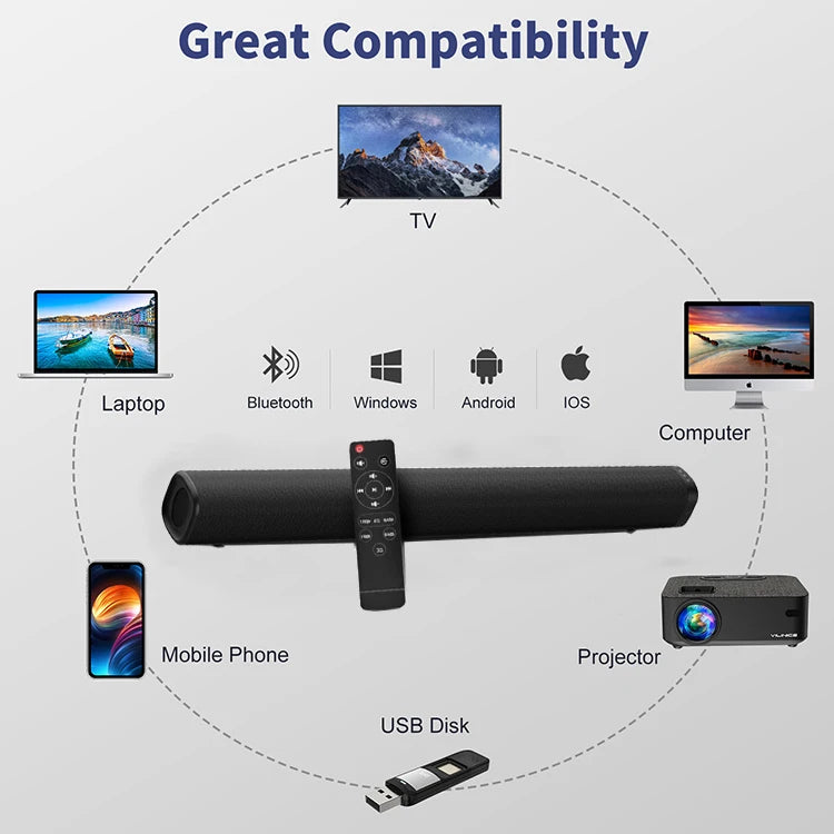 Competitive Price for TV Soundbar 3D Surrounding for Bluetooth Speaker Unique Design Home Theater System for Bluetooth