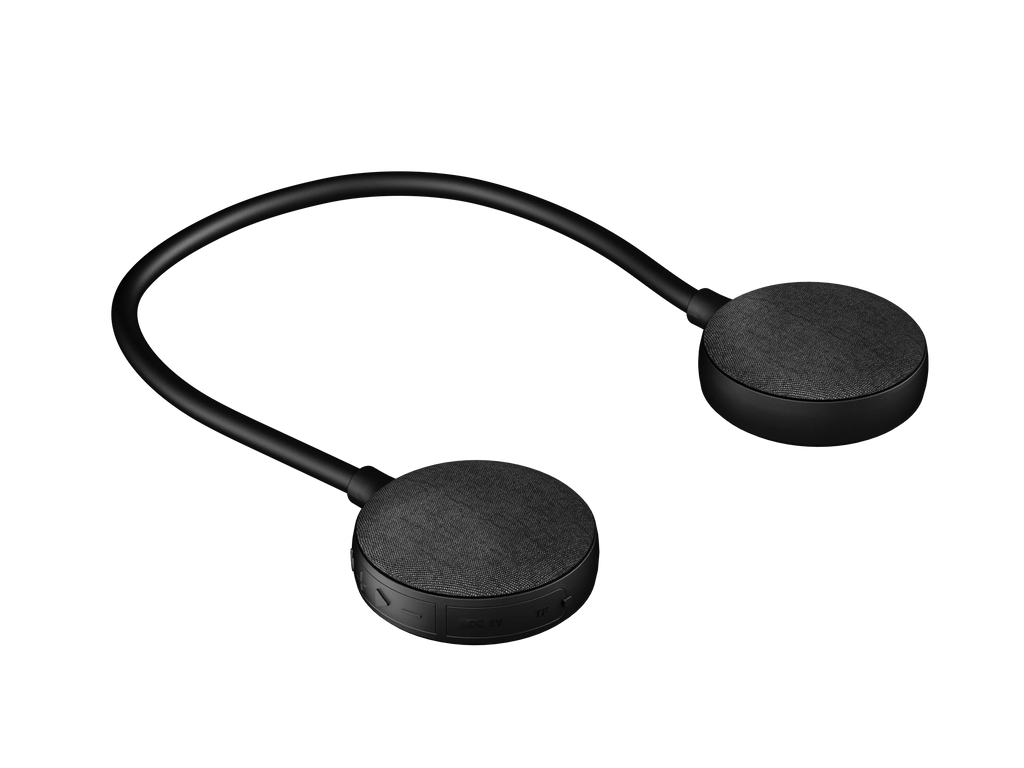 Factory Wholesale Neckband Wearable Bluetooth 5.3 Version Portable Blue Tooth Speaker With Built-in Microphone