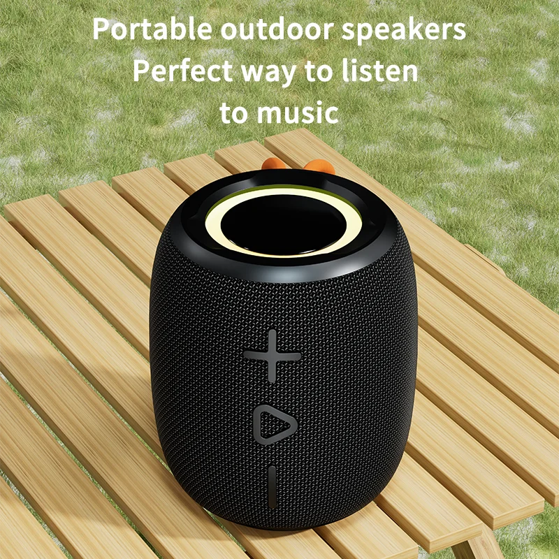 Popular New Material Wireless Speaker BT5.3 Portable Sound Equipment Subwoofer  Surround Sound Audio Neckband Speaker with Mic