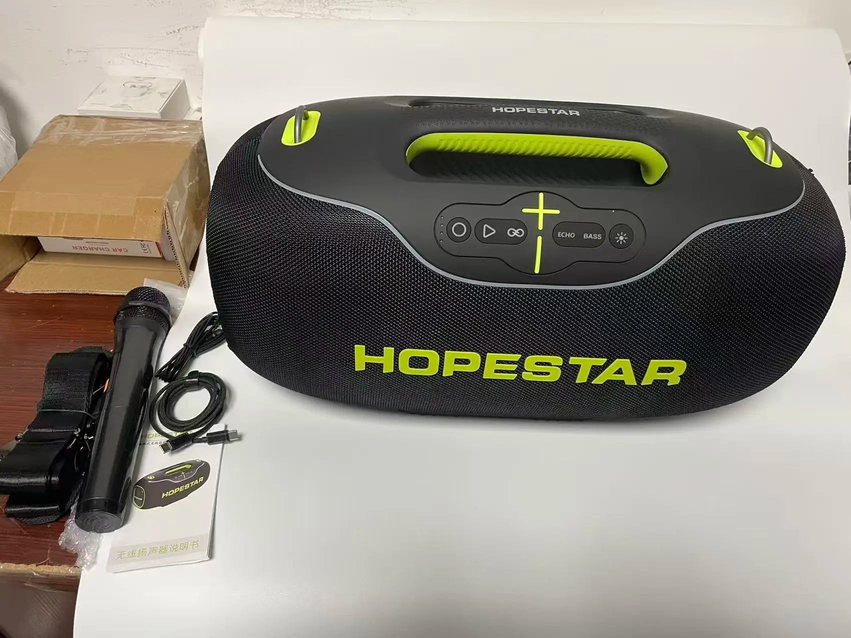 BT Wireless Speaker HOPESTAR A80 350W Waterproof IPX6 6 Speakers Vibrating Diaphragm Outdoor BT USB TF CARD TWS Bass RADIO LED