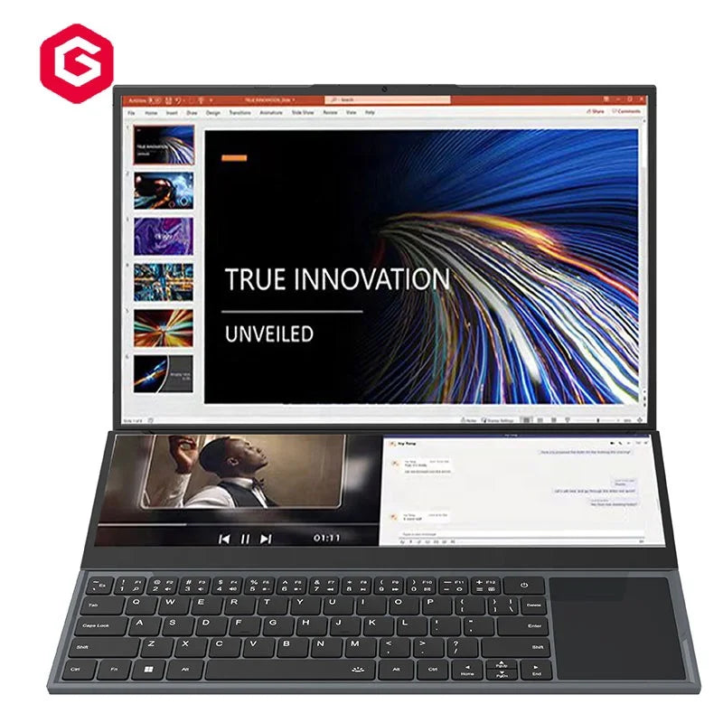 Powerful Dual Screen Laptop With Main 16" Screen and 14" IPS Touch Screen CPU I7-9850H Brand New Laptop Computer