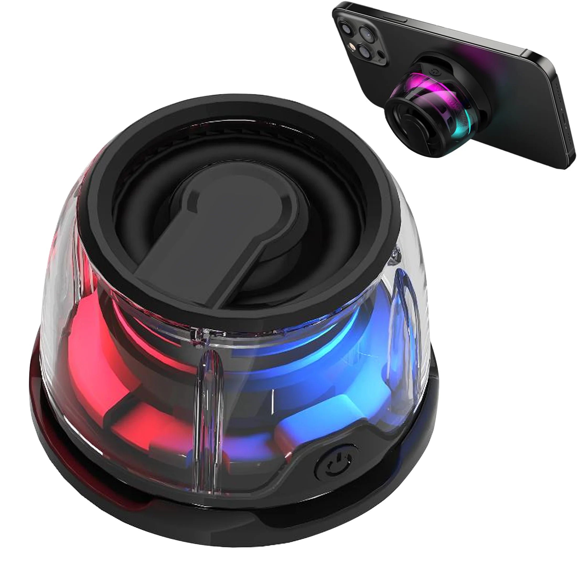 RGB Magnetic  Speaker Small Audio New Private Model Portable Magnetic Stand Desktop Speaker Atmosphere Light Wireless