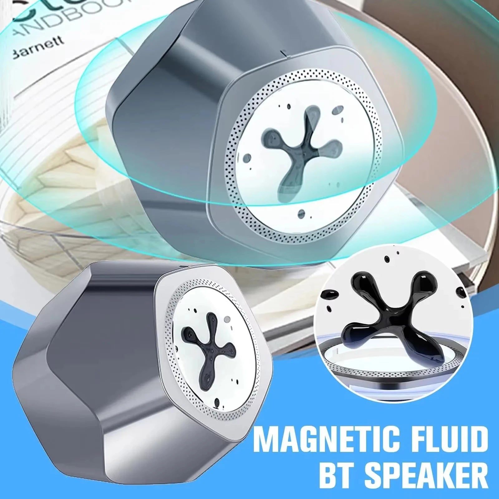 Venom Magnetic Fluid Bluetooth Speaker With Led Light Ultra-low Frequency Rhythm Human-machine Interaction Creative Gifts