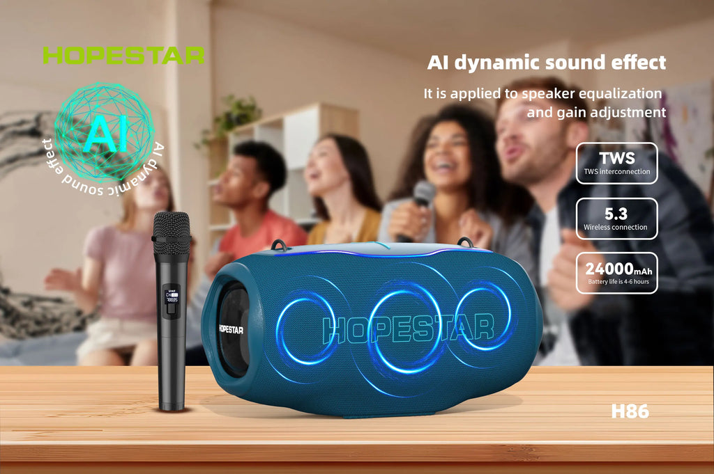New Arrived HOPESTAR H86 180W Portable Wireless Stereo Audio System Waterproof Home Karaoke Subwoofer Caixa De Som Speakers