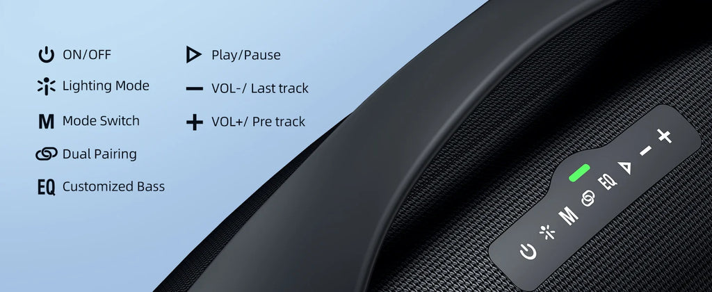 ZEALOT 2025 Portable for Bluetooth Speaker IPX6 Waterproof 36000mAh Powerbank EQ USB/TF/AUX Great Bass for Home Outdoor