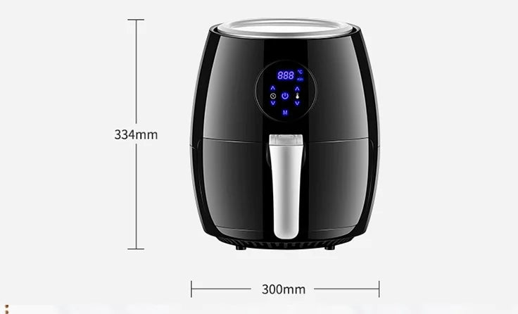 1500W 5.5L Stainless Steel Multifunctional Air Fryer Electric Kitchen Appliance with Thermostat Control Nonstick Without Oil