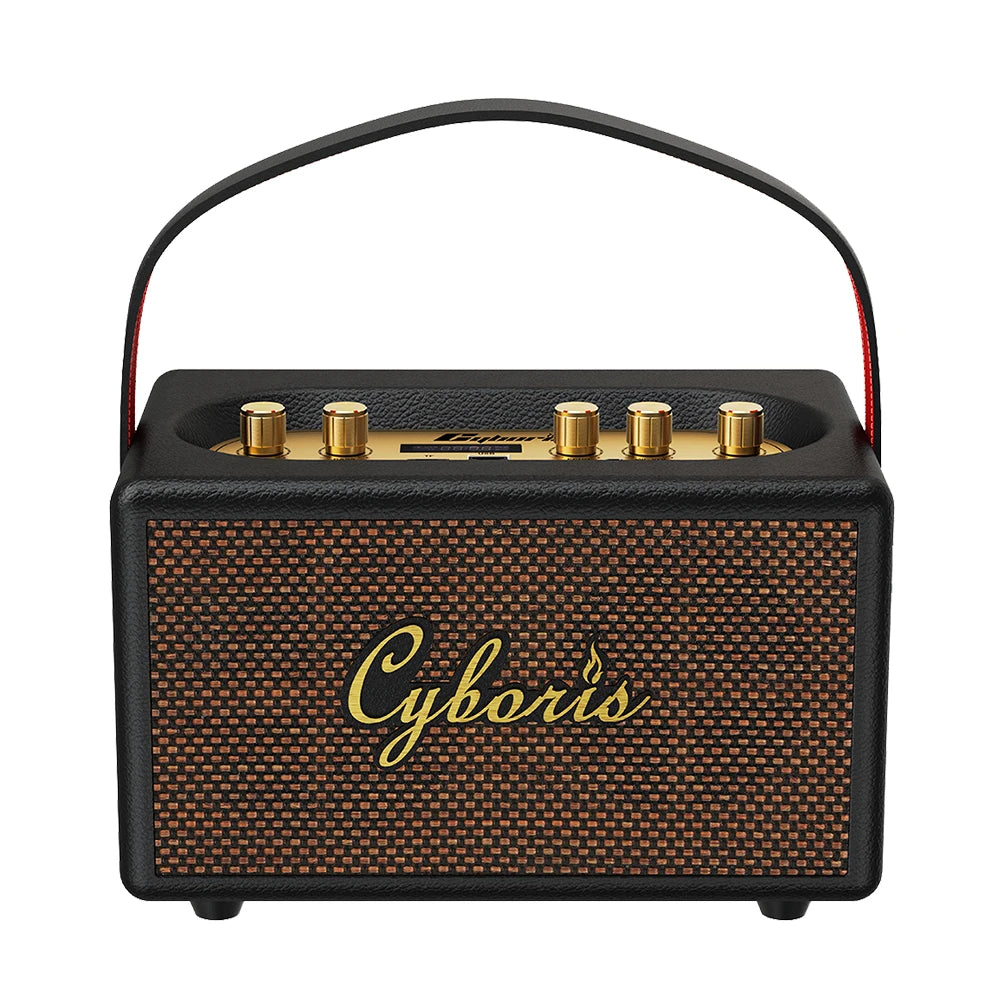 80W Karaoke Retro Speaker Powerful Portable Speaker with Bluetooth 5.3, Portable Handle, 24-Hour Playtime, for Party, Camping