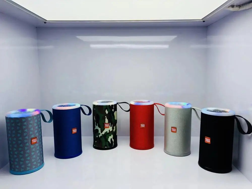 New Arrival Mini TG512 Wireless Portable Speaker Fabric Soundbox LED Light Supports TF Card FM USB-10W Output for Mobile Home