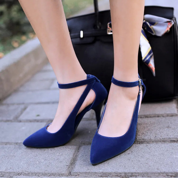 Shoes Woman 2017 New Arrival Wedding ladies high heel shoes Fashion Sweet Dress pointed toe Women Shoes Pumps Big size 28-54 E-1