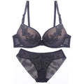 Luxury Women Bra Briefs Set Sexy Floral Embroidery Push Up Bra Panty Underwear Sets Female Lingerie Brassiere Seamless Panties