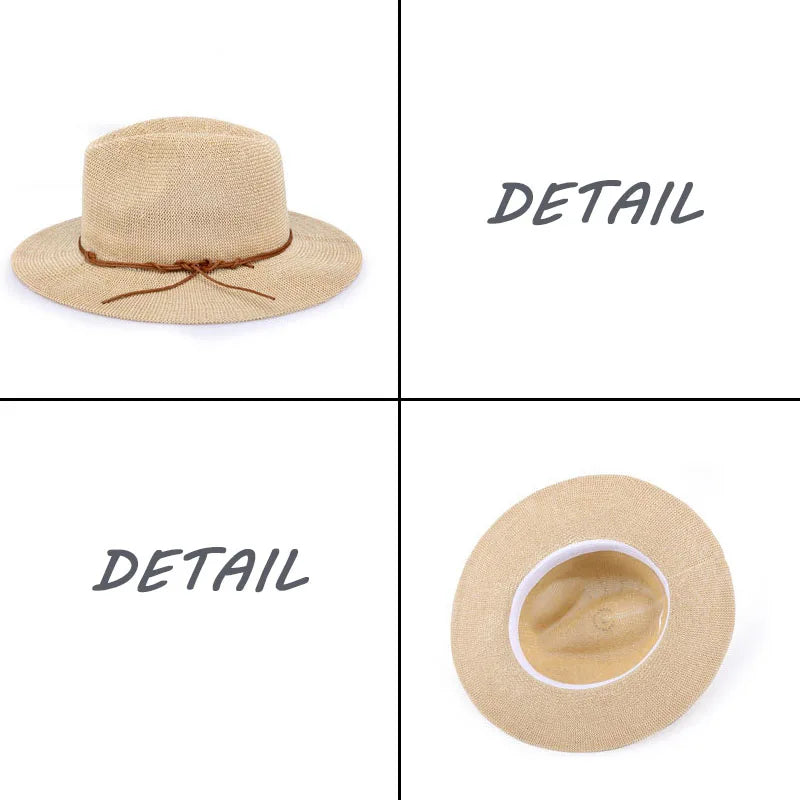 Summer hat new straw yarn lady's sun hat ，Sun and ultraviolet protection，Wide brimmed straw hat