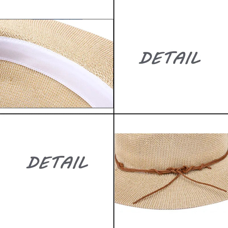 Summer hat new straw yarn lady's sun hat ，Sun and ultraviolet protection，Wide brimmed straw hat